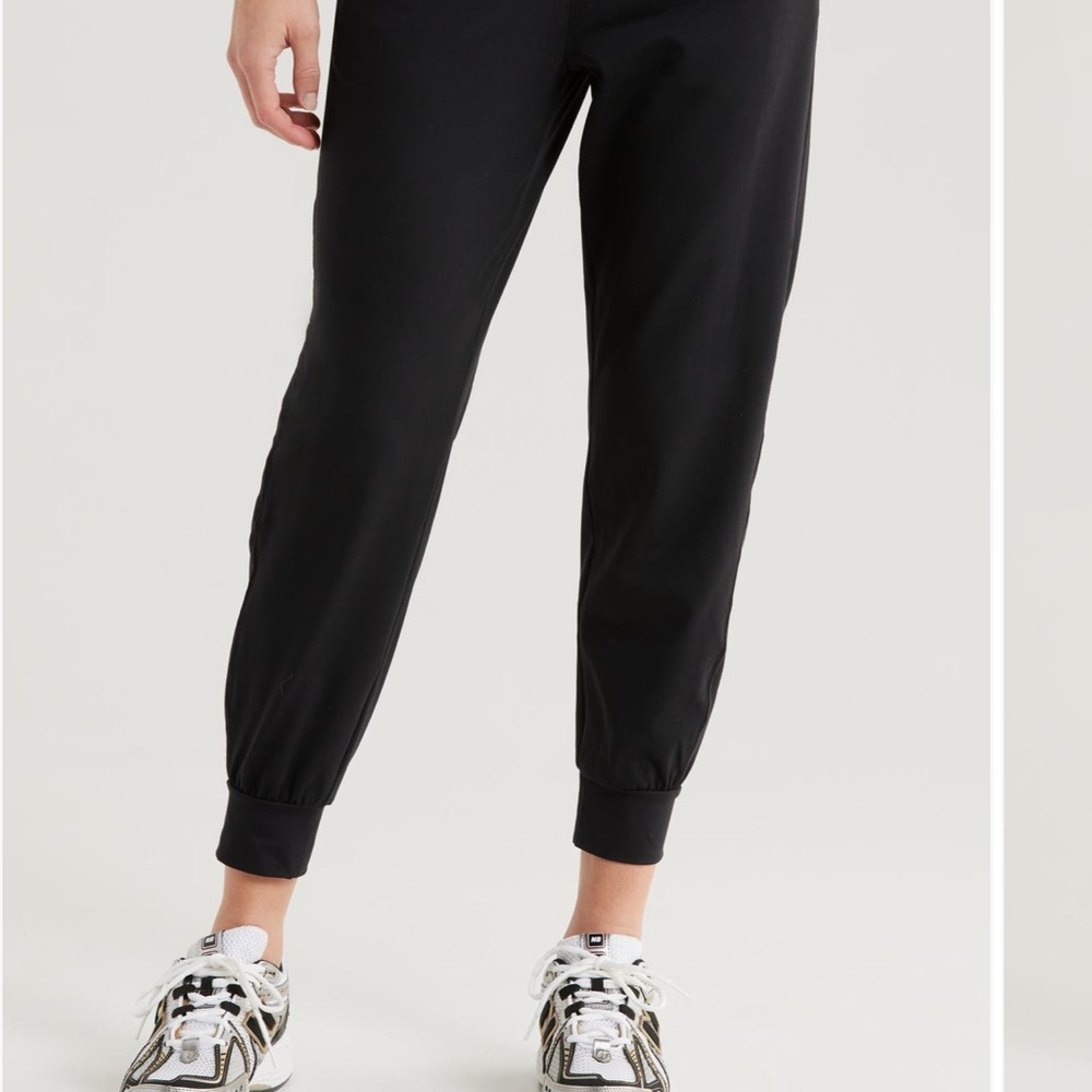 Zella Black Track Pants with Elastic Cuffs
